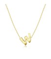 Silver Initial Letter Necklace W SPE-5563